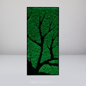 Mechový obraz strom VERTICAL DARK bez rámu
