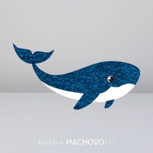 Mechový obraz Velryba z přírodního mechu