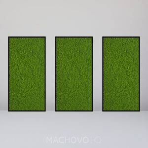 Mechová sestava tří obdélníků z lišejníku
